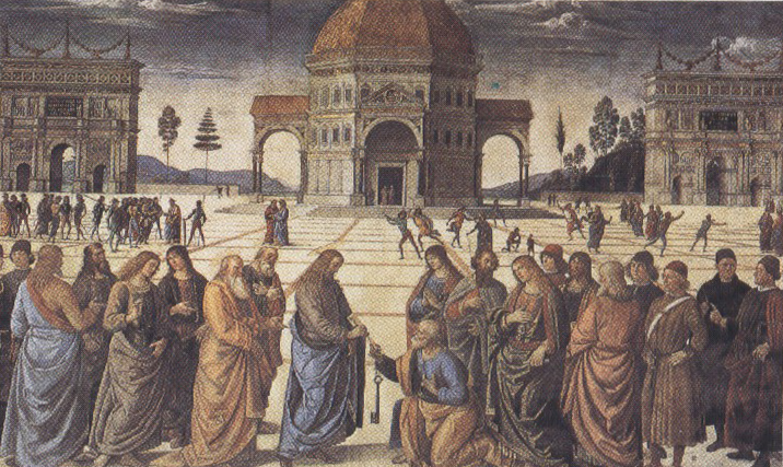 Pietro Perugino,Consigning the Keys (mk36)